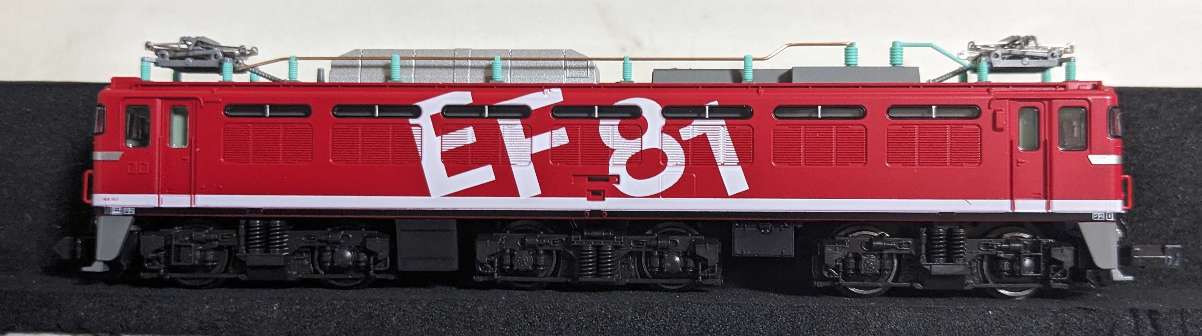 🔴入線 KATO 3066-F EF81 95号機 ﾚｲﾝﾎﾞｰ塗装機 ｽﾛｯﾄﾚｽﾓｰﾀｰ仕様