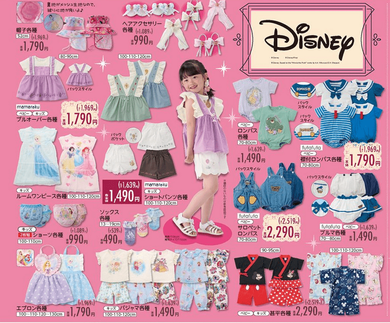 バースデイしまむらフタフタディズニー夏服半袖Tシャツ子供服まとめ売り