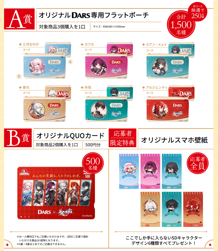 DARS × 崩壊スターレイル コラボ キャンペーン抽選限定アイテム 当選品