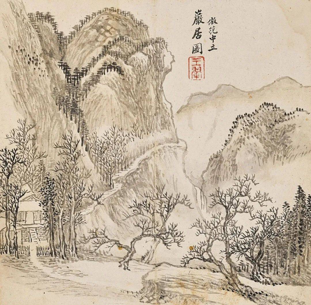 ♥掛軸 山水図 竹林 成木 星洲 掛け軸 骨董品 掛軸 山水図 成