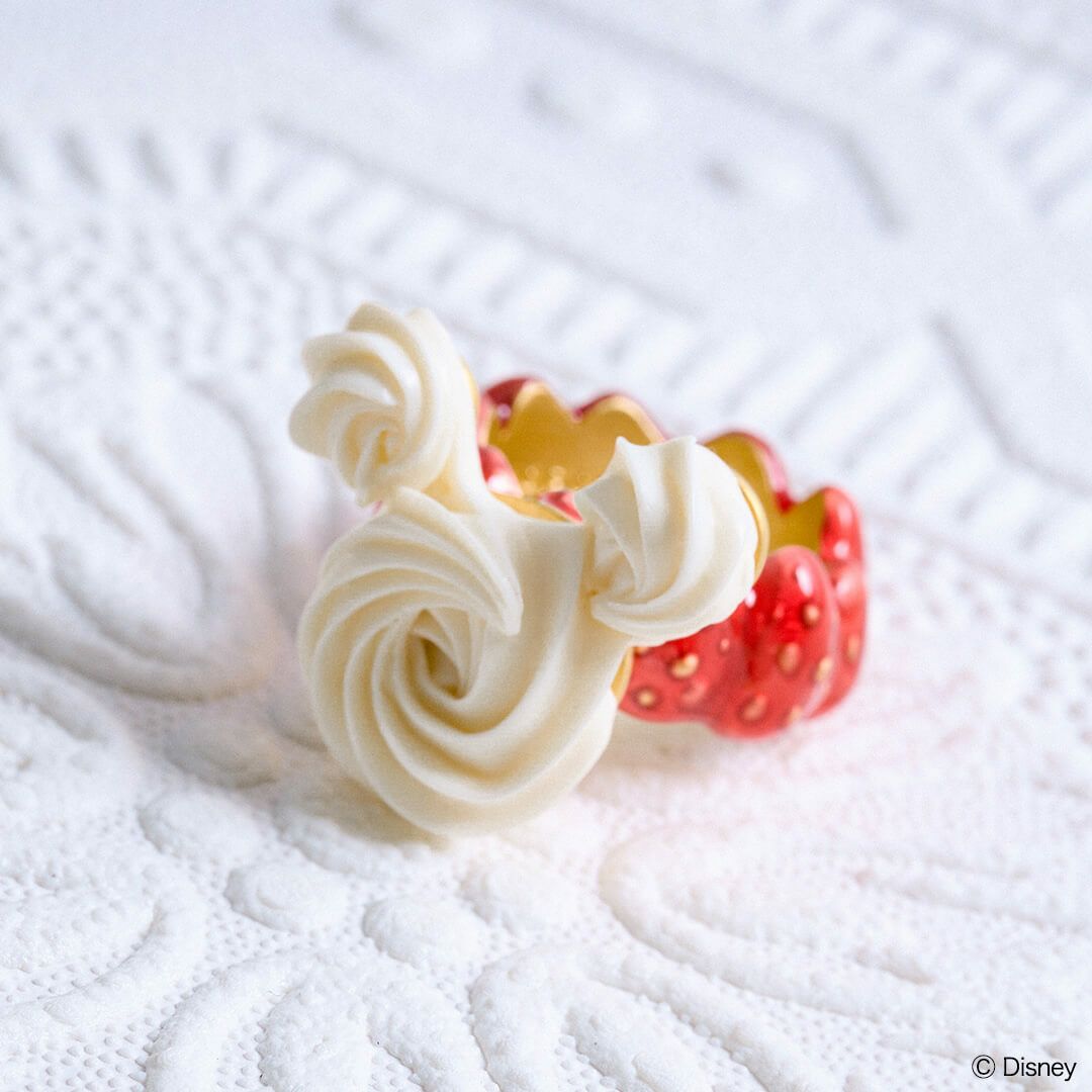 残り1点】ミッキー/ストロベリーホイップクリーム リング【ディズニー