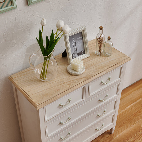 チェスト フレンチアンティーク調 引き出し5杯 完成品 [幅80] Chouchou