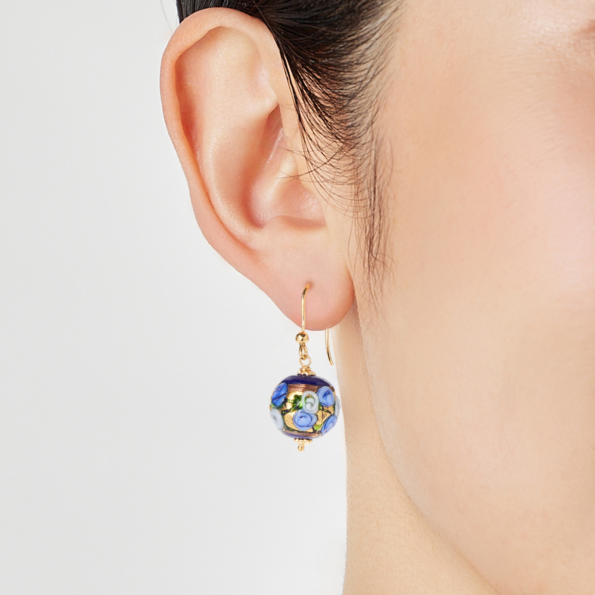 ムラーノ by フランチェスカ シルバー925 ミレローゼ ピアス イル