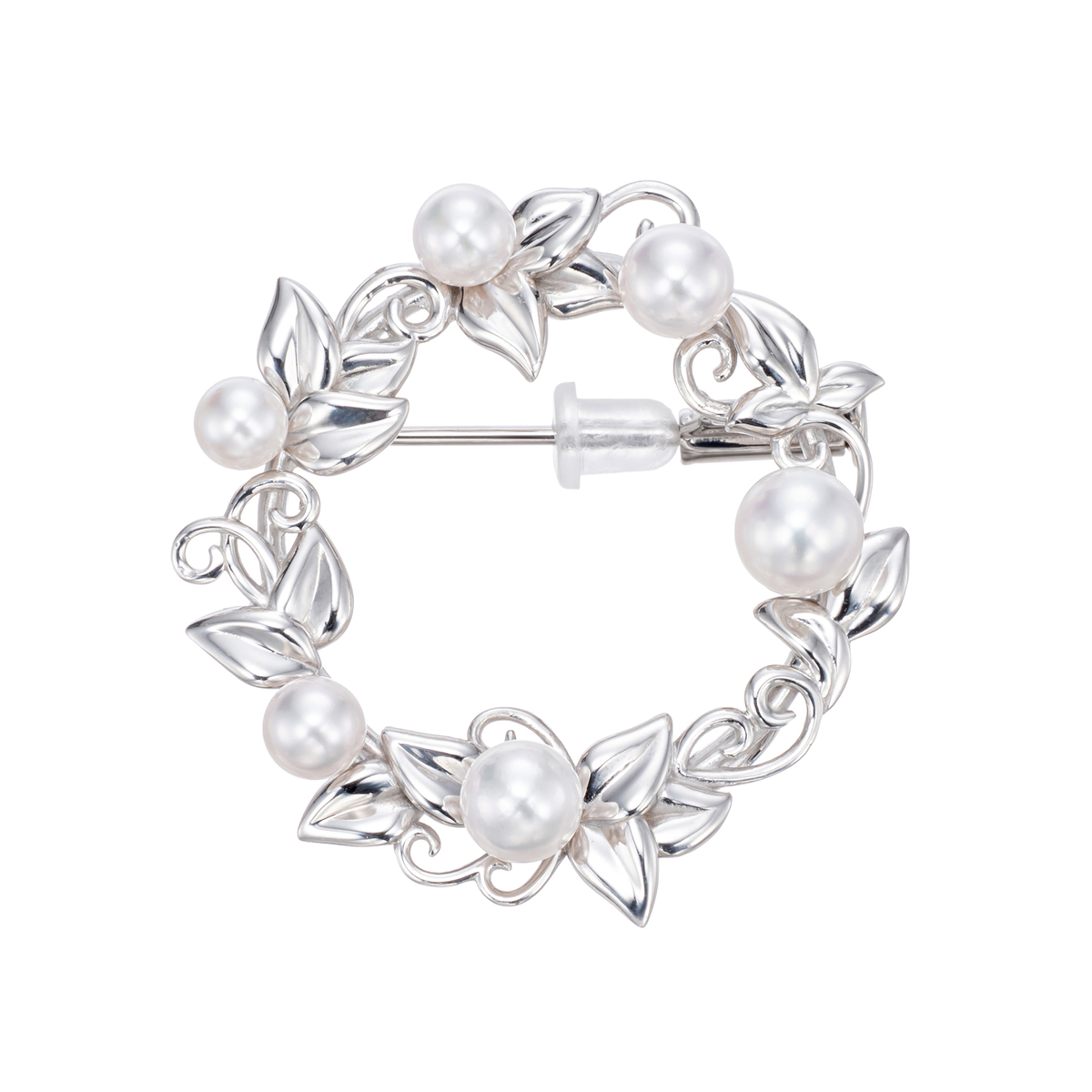 アコヤベビーパール リースモチーフ ブローチ 世界の養殖場から パール