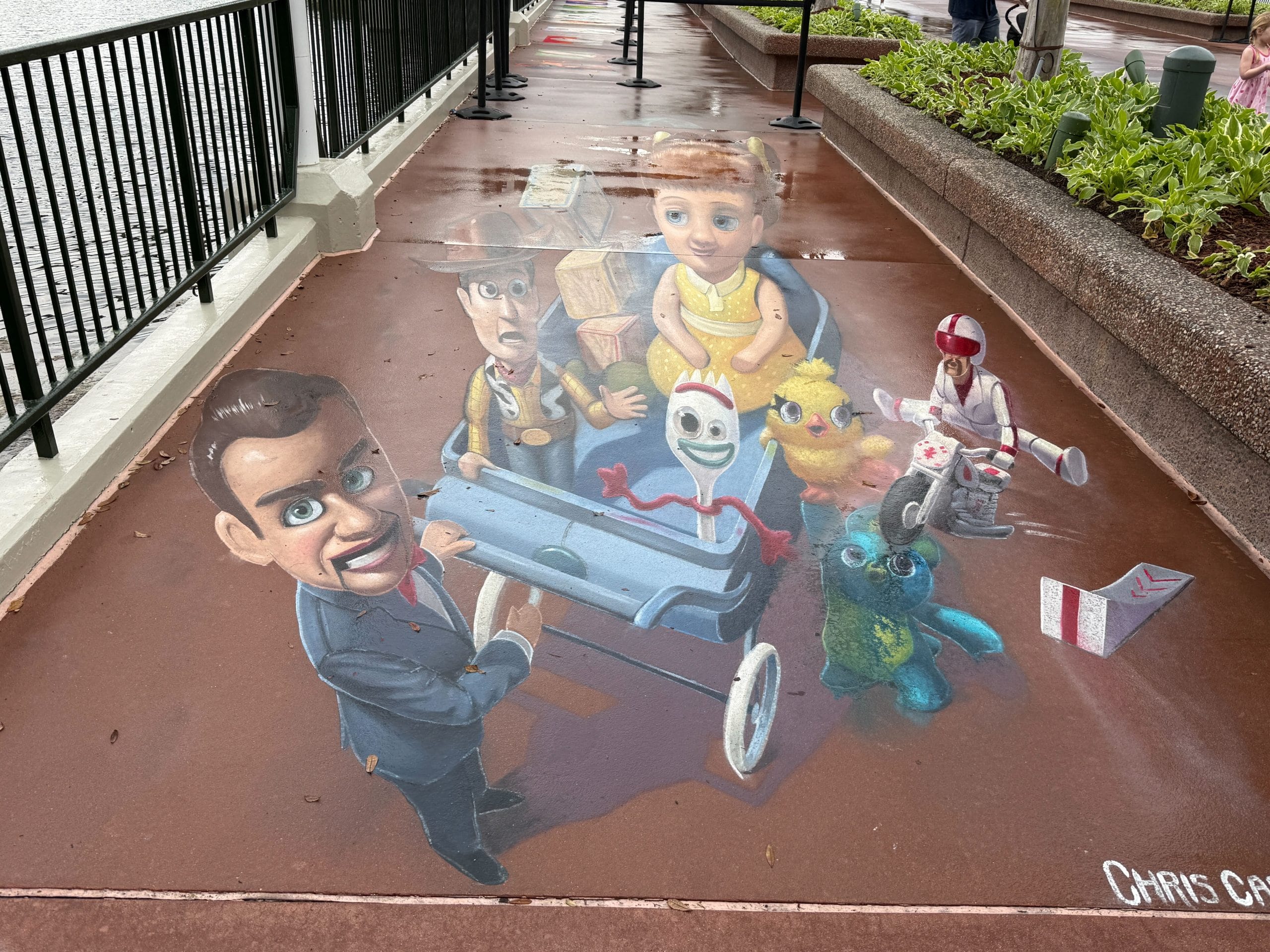 3D Toy Story Chalk Art Appears for EPCOT Festival of the Arts 2026