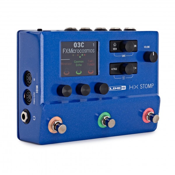 Line 6 Helix HX Stomp Multi-Effects Pedal Ltd Ed, Blue Line6 HX