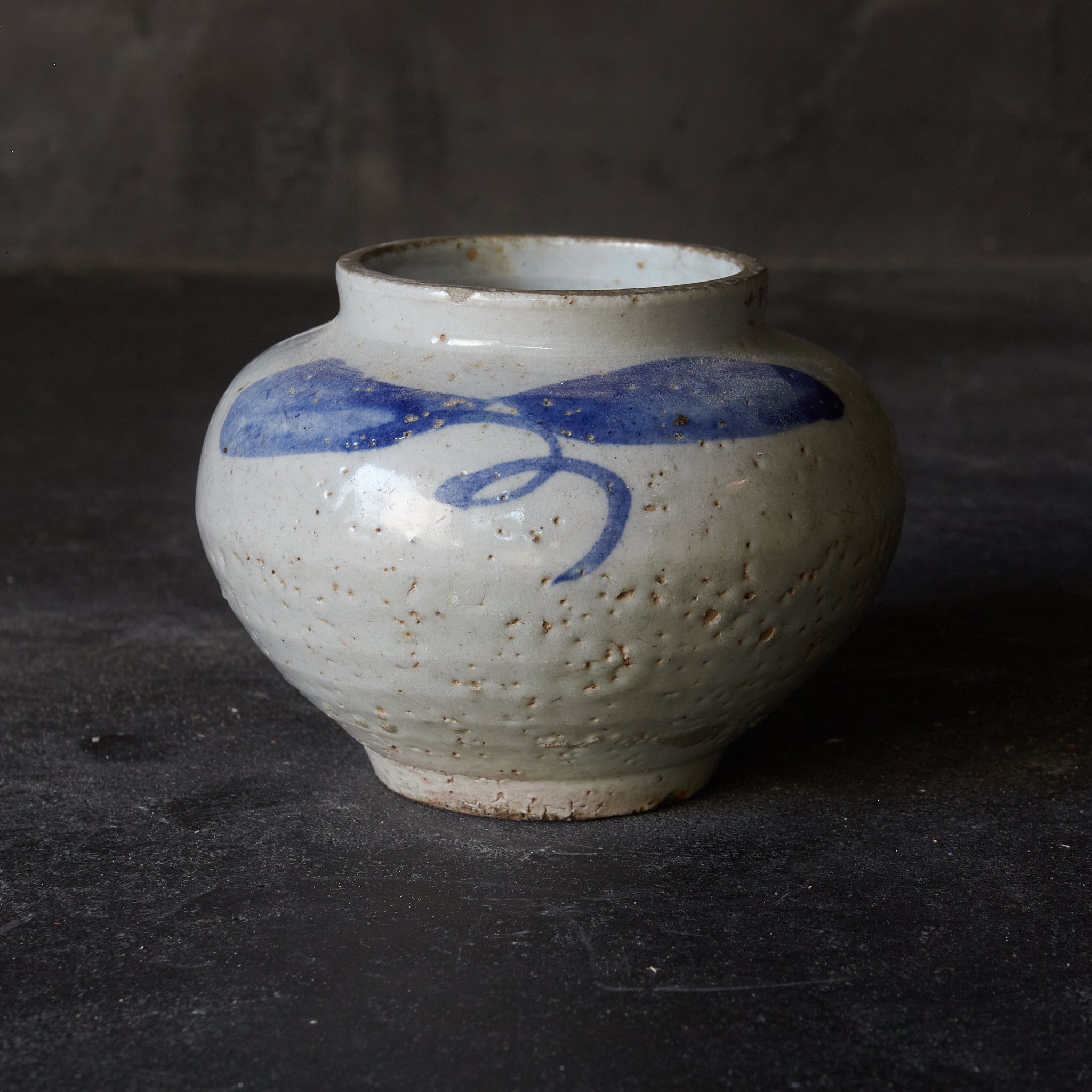 李朝 高麗 青磁／米色 鉄絵 小壷 李朝 高麗 青磁／米色 鉄絵 小壷