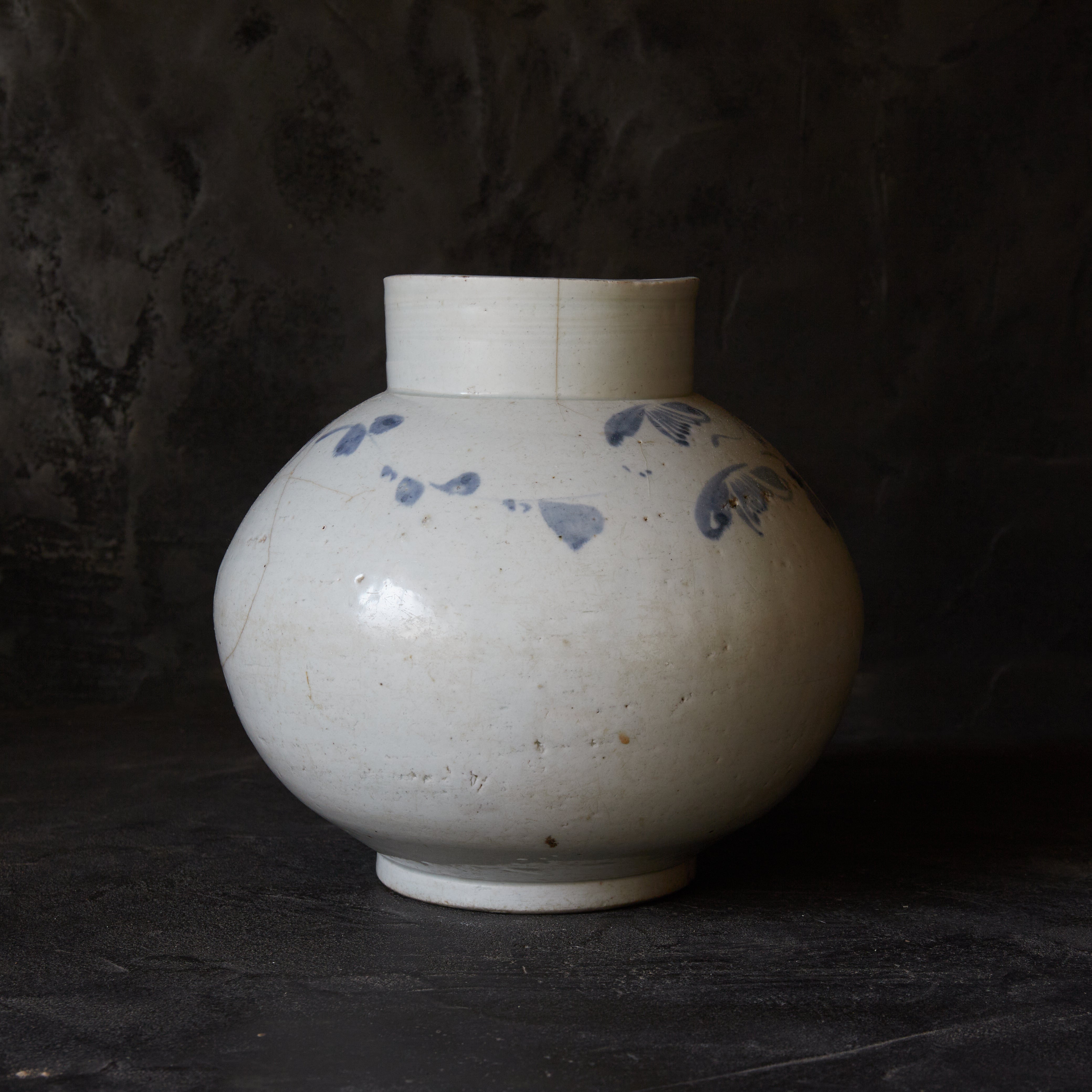 李朝 白磁青花草文壺（1392–1897CE） | 入蘆花（ロカニイル）