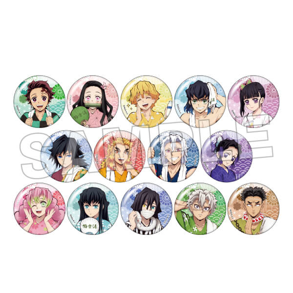 鬼滅の刃 冨岡義勇 キメツ学園 クリスマス編 缶バッジ 極楽湯クリア