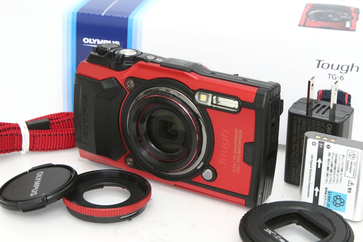 U*a様 OLYMPUS Tough TG-6 レッド 本体と付属品 オリンパス OLYMPUS
