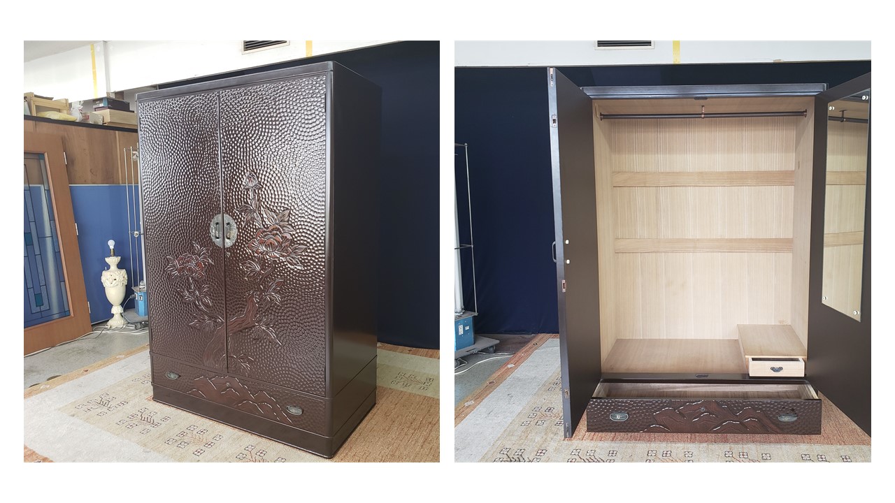 i3_日本伝統美 鎌倉円心彫り 佐藤 恵仙作 洋服箪笥 - リメイク工房WATANABE