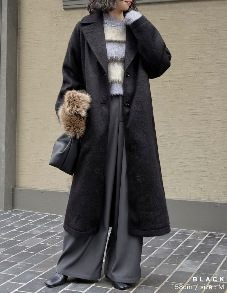 ウールタッチシャギーチェスターコート - ジャケット/アウター通販