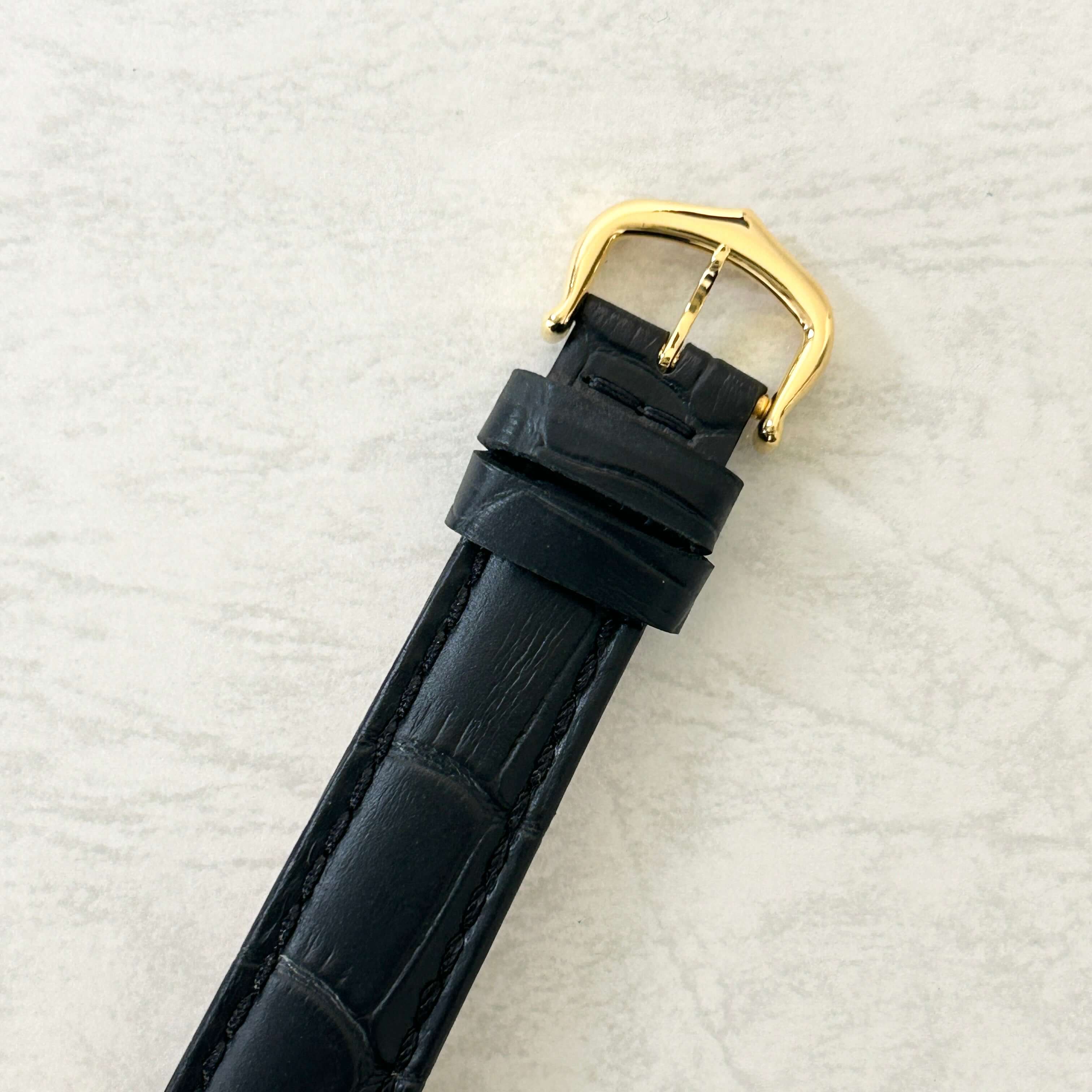 Cartier】カルティエ マストタンクSM 手巻きブラックローマ 純正尾錠付き