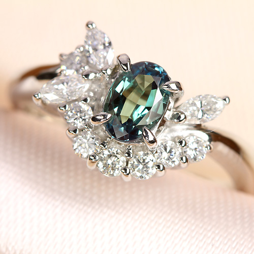 狐華万華鏡の煌めき!!☆ブラジル産アレキサンドライト☆リングオーダー