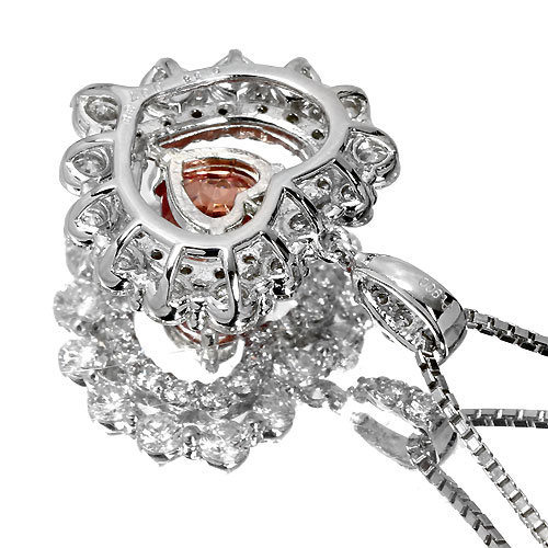 第104回抽選販売＞非加熱パパラチアサファイア 0.5ct ハートシェイプ