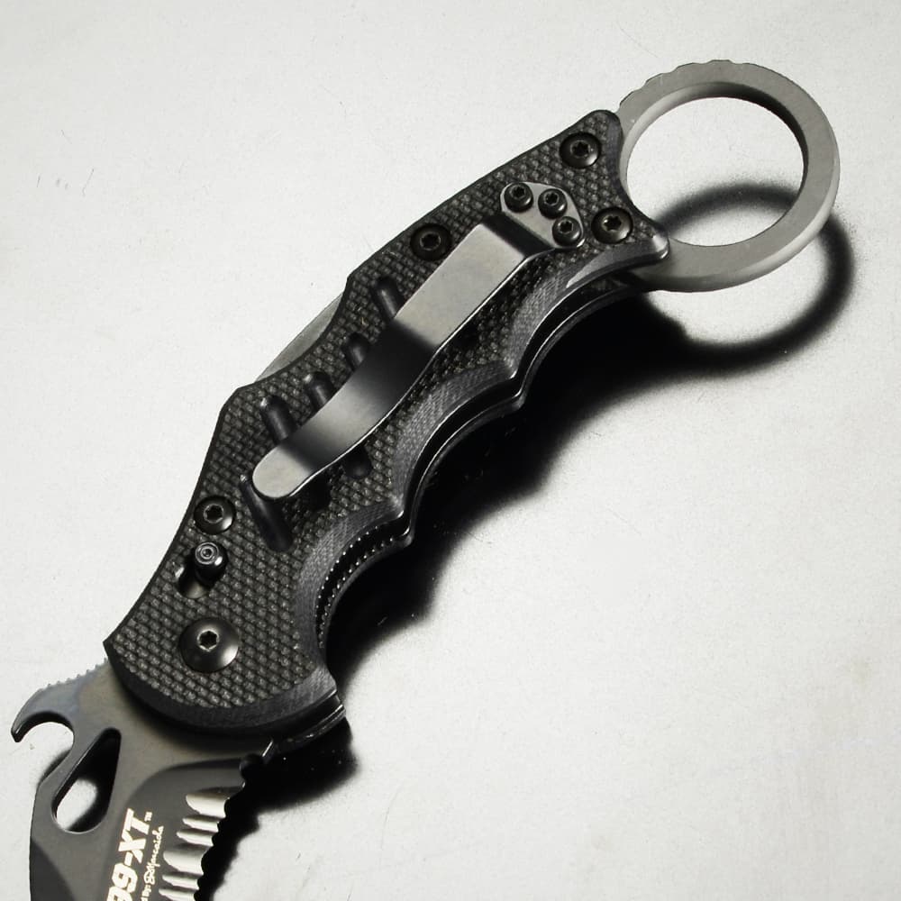 FOX カランビット 半波刃 G10ハンドル 折りたたみ式 ブラック