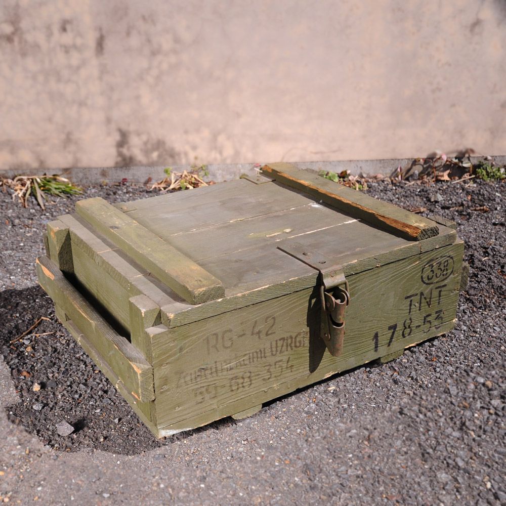 軍放出品 ミリタリーボックス 木製TNTボックス ポーランド軍