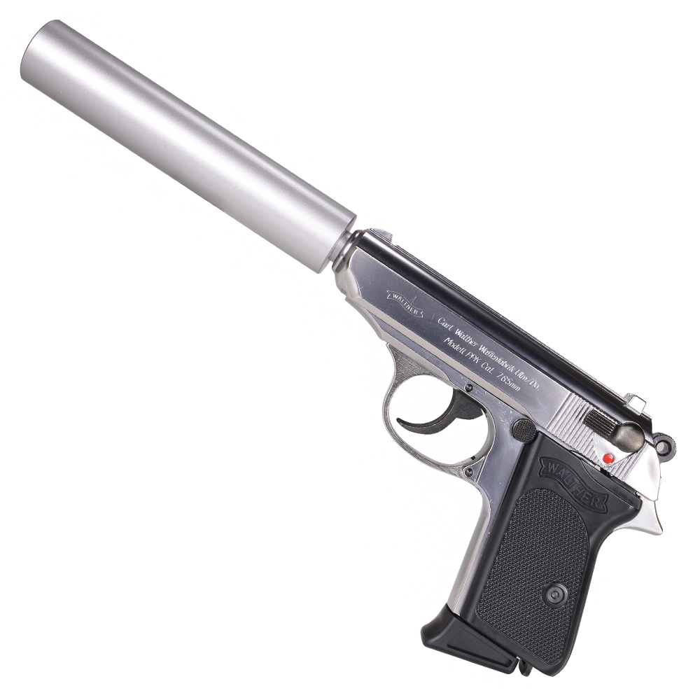 マルシン 発火式モデルガン ワルサーPPK サイレンサーモデル シルバー