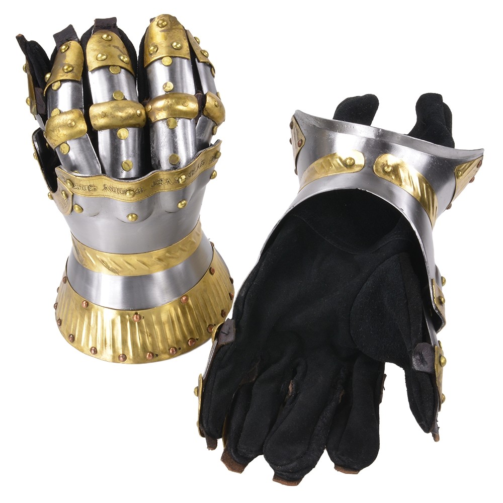 クールブルグ式ガントレット 甲冑籠手 中世防具 革手袋付 | ミリタリー