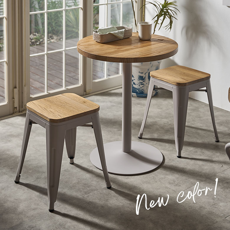 2つセットビンテージ グレー 金属製 スタッキングスツール m91074-01.jpg