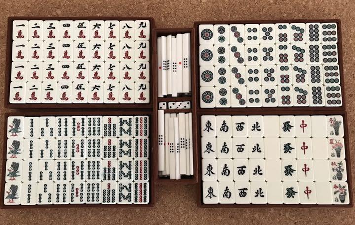 良品 希少全青牌 麻雀牌 キングバードケース TAKARA 五筒王冠 良品