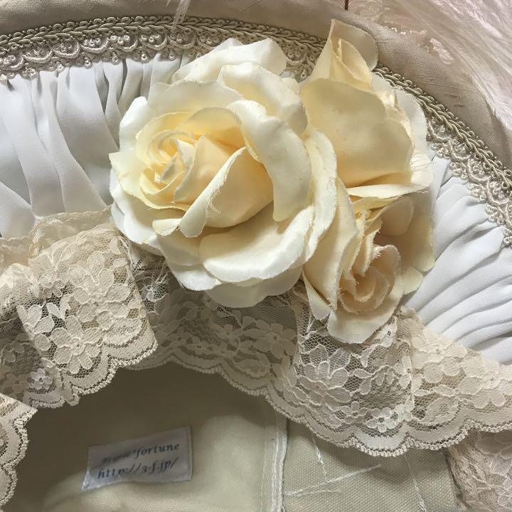 triple fortune ボンネット(ホワイト×ベージュ) | Shop at Mercari