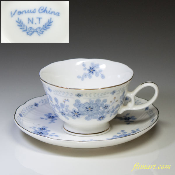 CM320】初期 オールドノリタケ 薔薇 草花 カップ ソーサー プレート