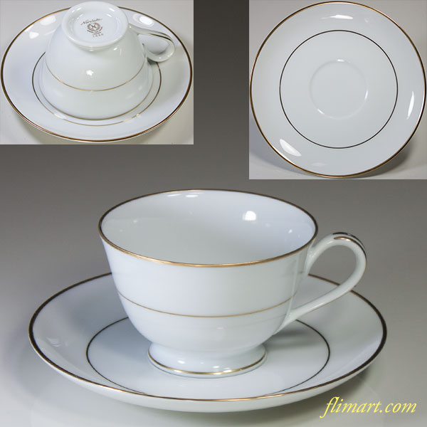 昭和レトロノリタケゴールドライン7050カップ＆ソーサー : 食器