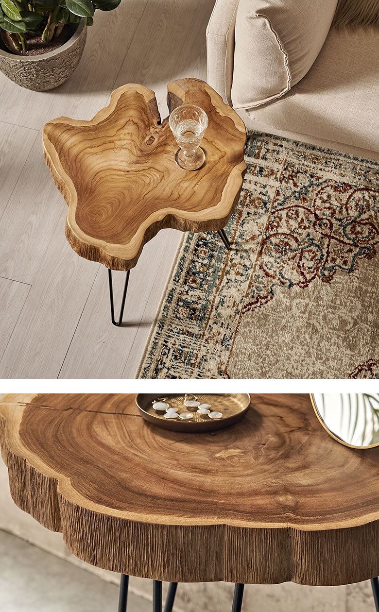 輪切りサイドテーブルコーヒーテーブルナイトテーブル