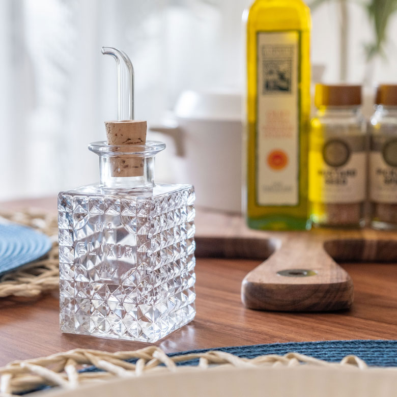 ボトル オイルボトル ビネガーボトル ポアラー付き ガラス クリア