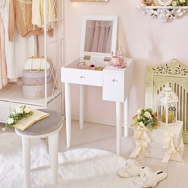 ロマンティックプリンセス たっぷり収納コスメワゴン／リボン