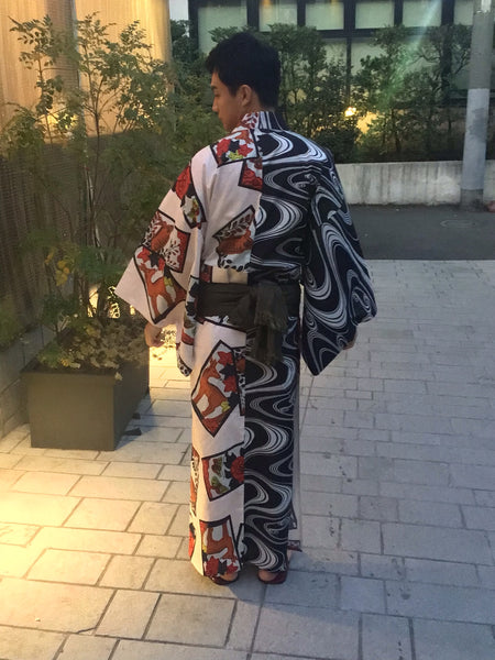 猪鹿蝶片身替ブラック Inoshikacho asymmetry black – ROBE JAPONICA