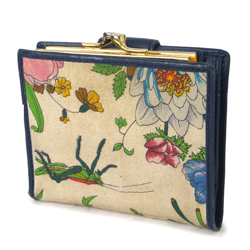 OLD Gucci フローラ2つ折れ財布（紺） – Vintage Shop Rococo