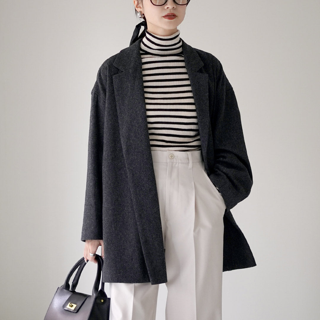 mizuiro ind（ミズイロインド） ウールブレンド テーラード ジャケット