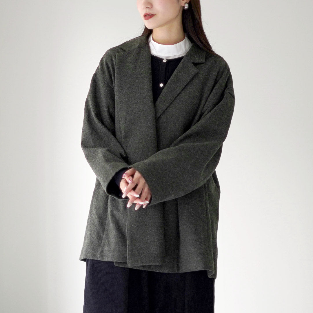mizuiro ind（ミズイロインド） ウールブレンド テーラード ジャケット