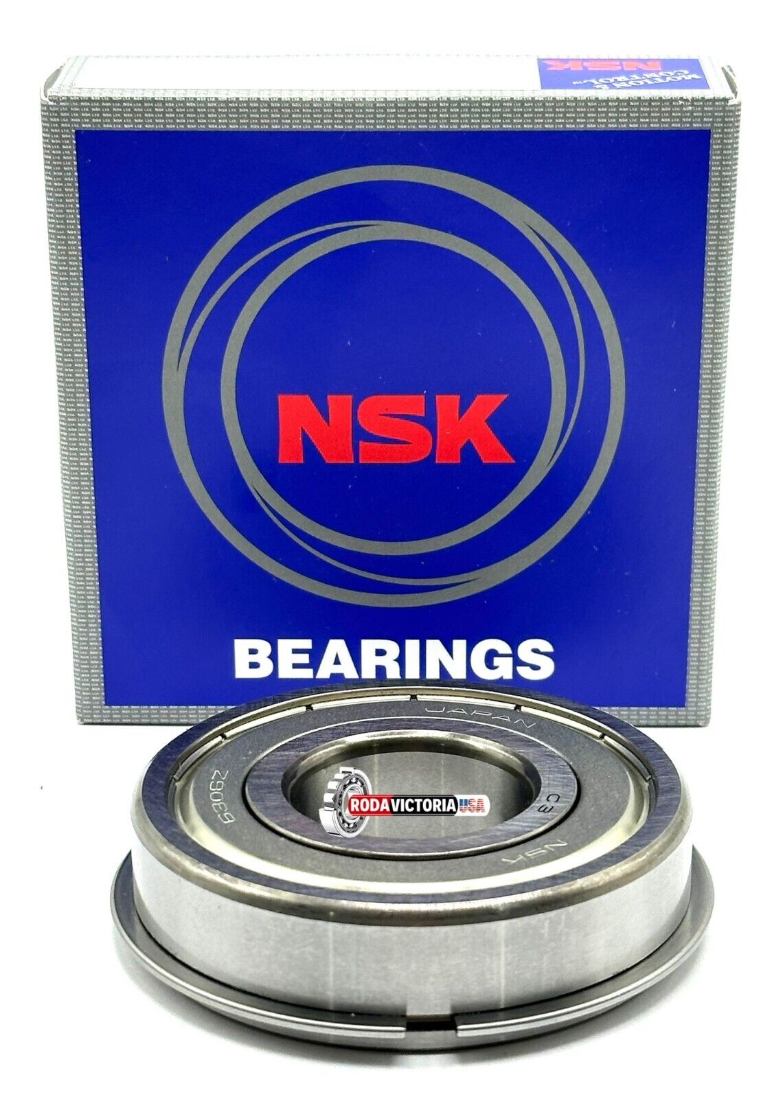 NSK JAPAN 6306 ZNR DEEP GROOVE BALL BEARING, METAL SHIELDED