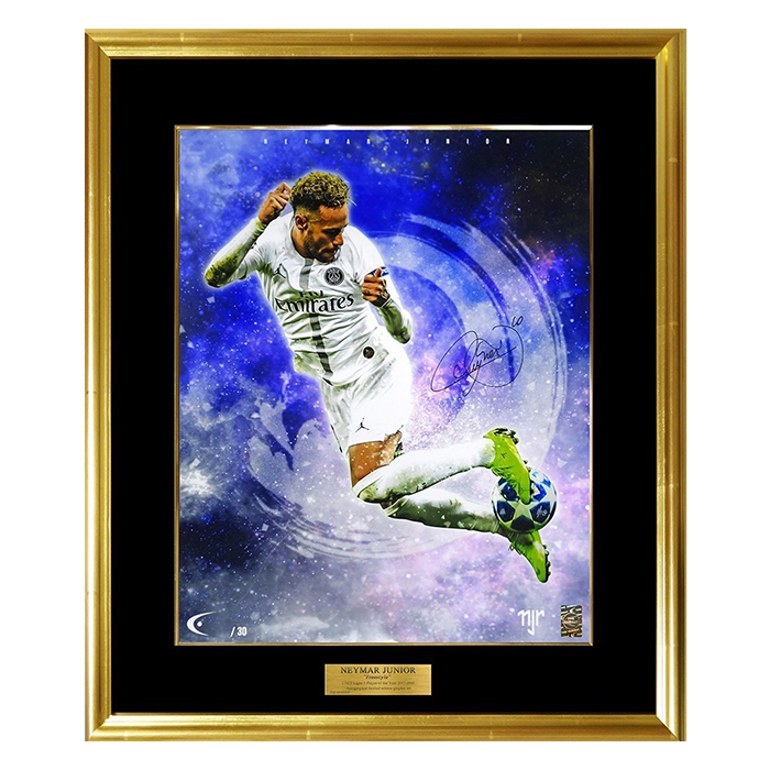 1円スタート売切り」実使用 ネイマール サイン&メッセージ入り