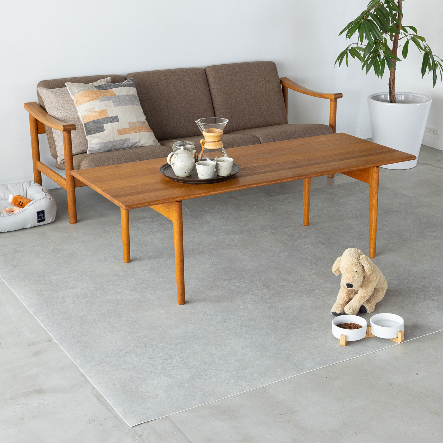 ペットマット モルタル 184cm幅(継ぎ目なし) | ラグリエ