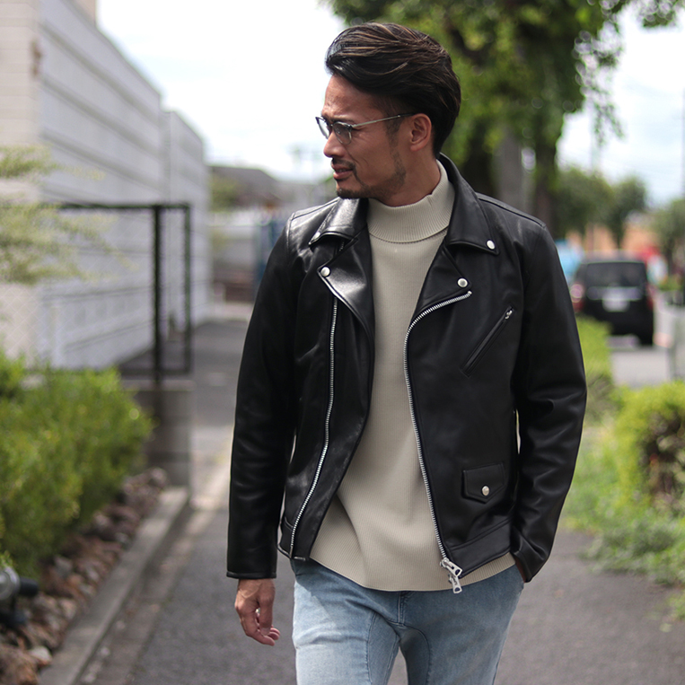 エイソス Schott シングルライダース SCHOTT ブラック USA製 本革