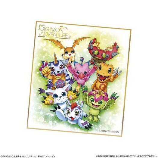デジモン」アグモンたちが勢ぞろい！ イラスト色紙16種がセットになっ