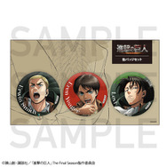 A 進撃の巨人 WIT STUDIO 原画 缶バッジ リヴァイ エレン 浅野恭司 B