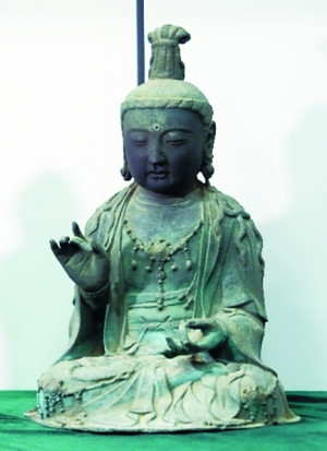 博物館級】◇金銅半跏思惟像 全高:29cm 仏像◇検）天平仏 飛鳥仏 高麗