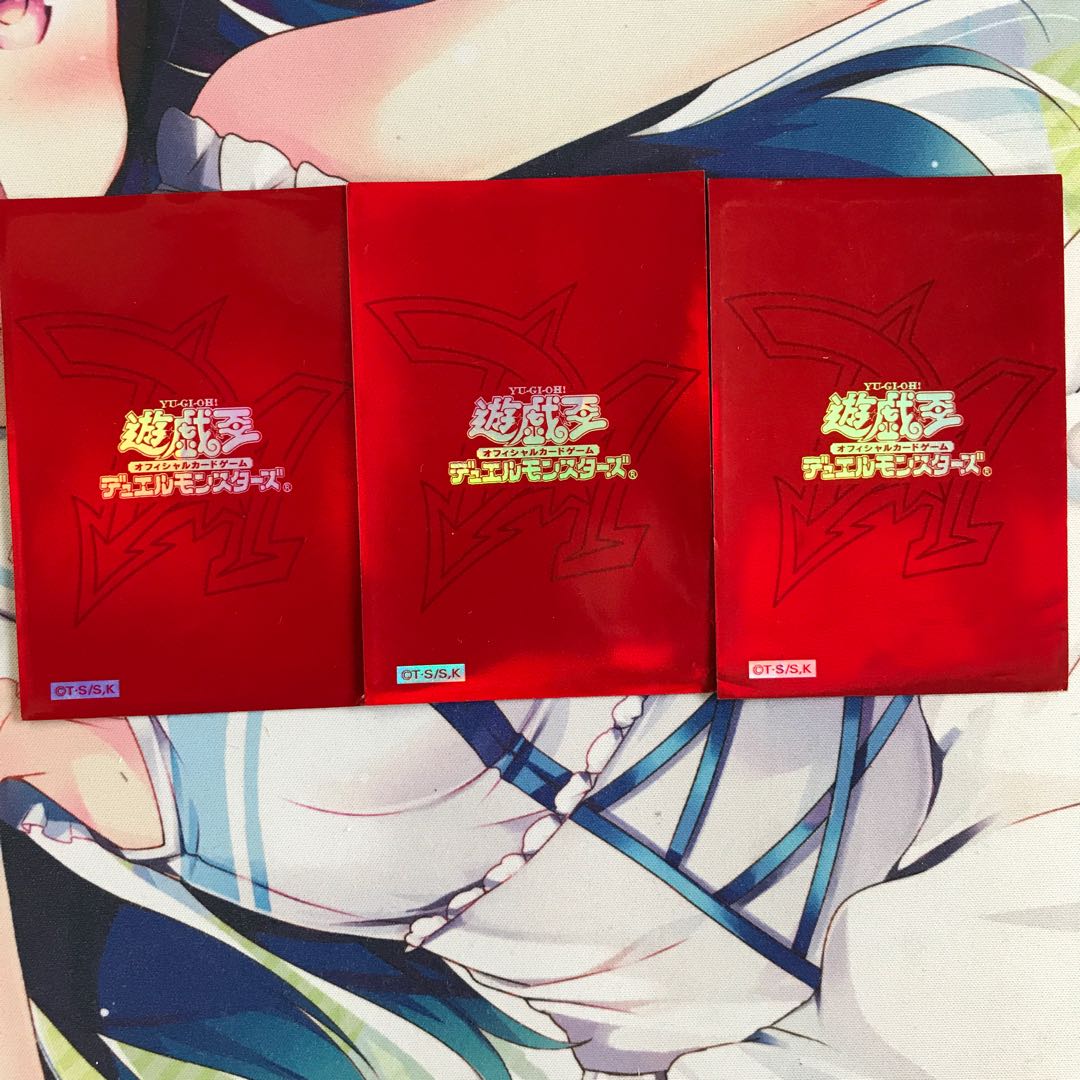 未使用】遊戯王 スリーブ オシリスレッド 赤 60枚 初期 青スリーブ 60