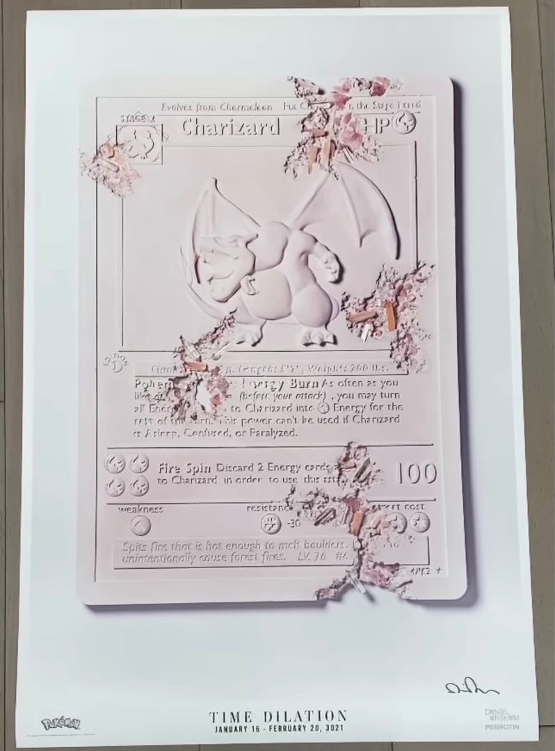 希少 新品未開封 ダニエルアーシャム ポケモン 2G リザードン ポスター