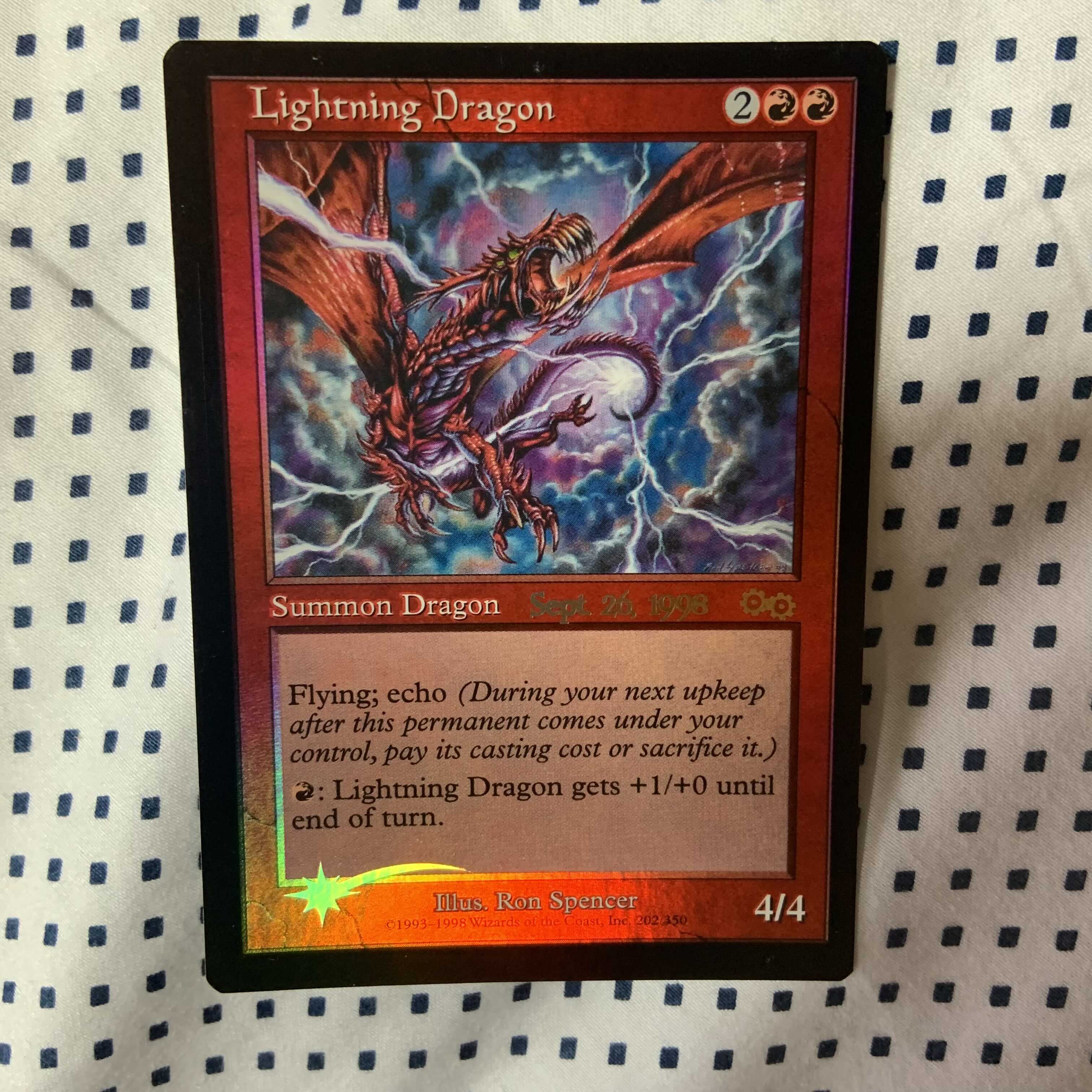 Foil 稲妻のドラゴン USG プロモ mtg 再録禁止 再録禁止カード