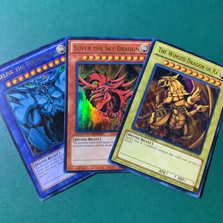 遊戯王 三幻神 英語版 GBI シークレットレア 3枚セット 遊戯王 三幻神