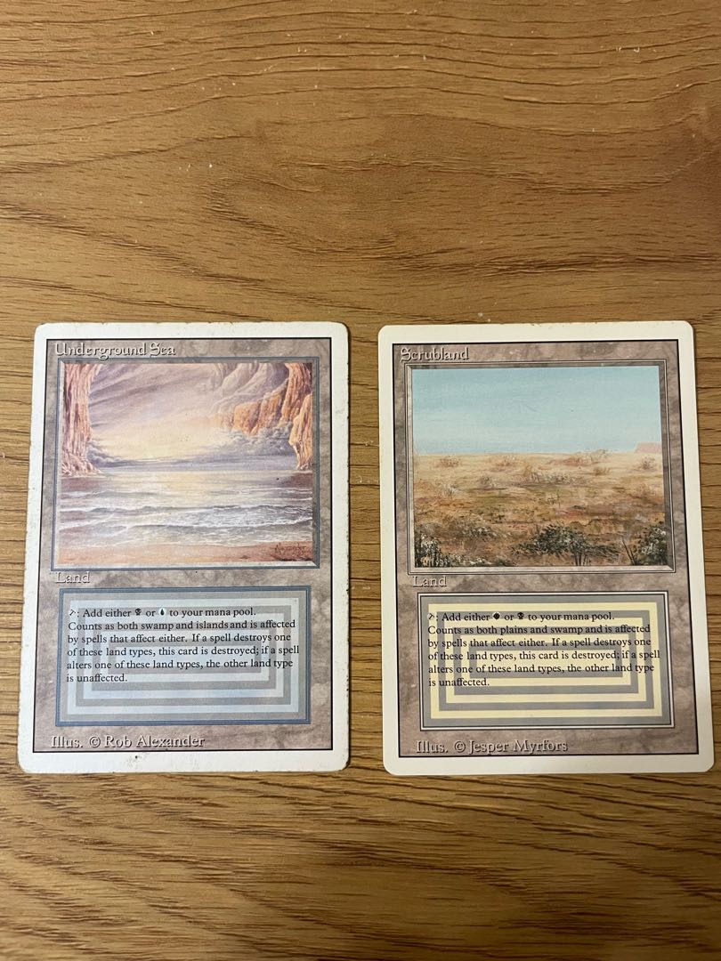 MTG Scrubland 英語版 リヴァイズド 3ED 白 黒 デュアルランド