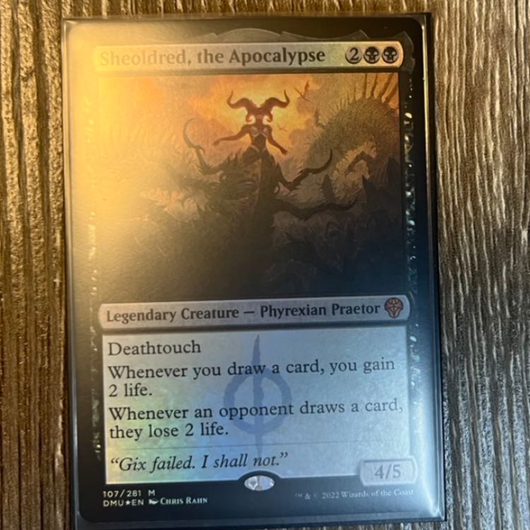 黙示録、シェオルドレッド テクスチャーFoil ショーケース日本語 2枚