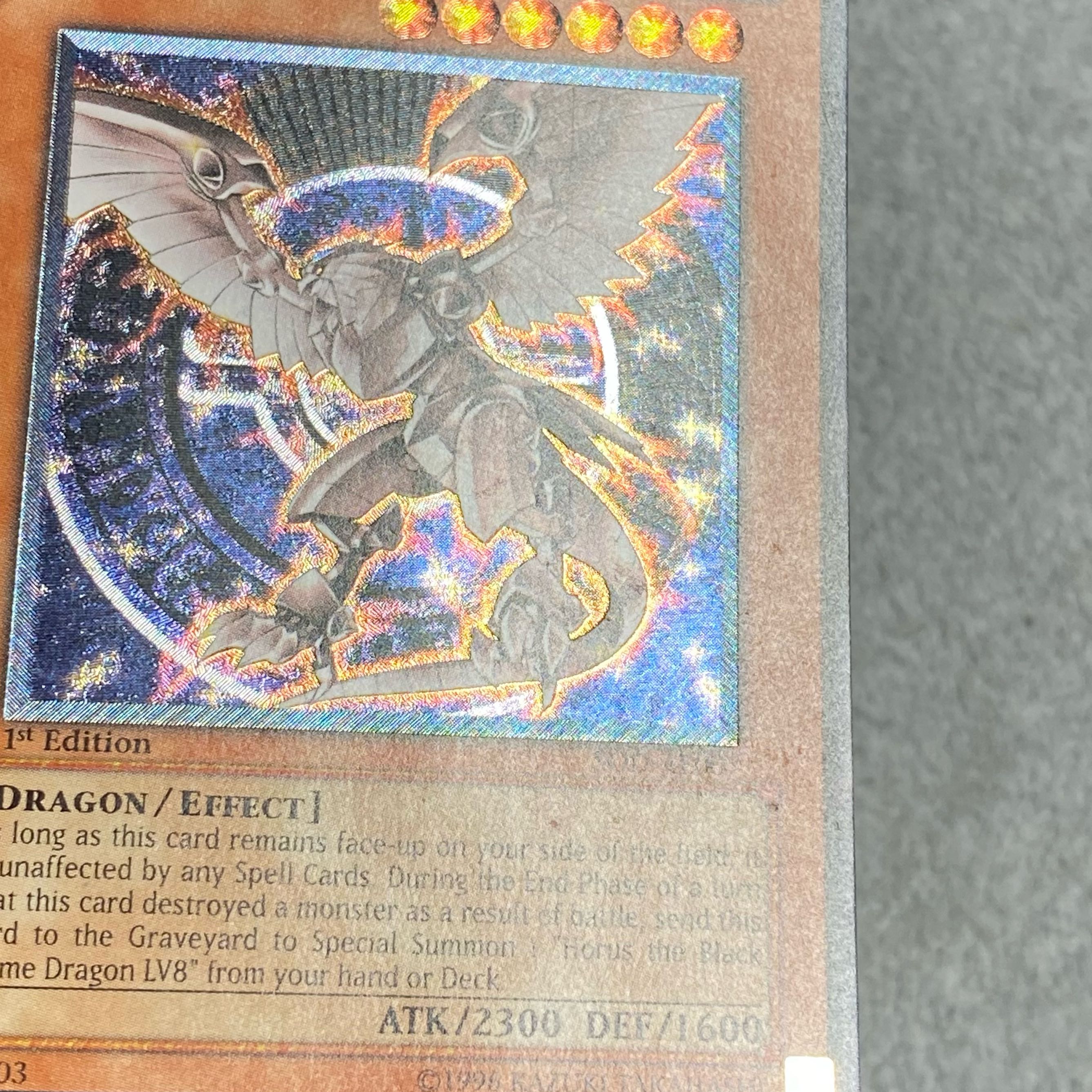 遊戯王 ホルスの黒炎竜 lv6 英語版 レリーフ 1st 【公式通販】