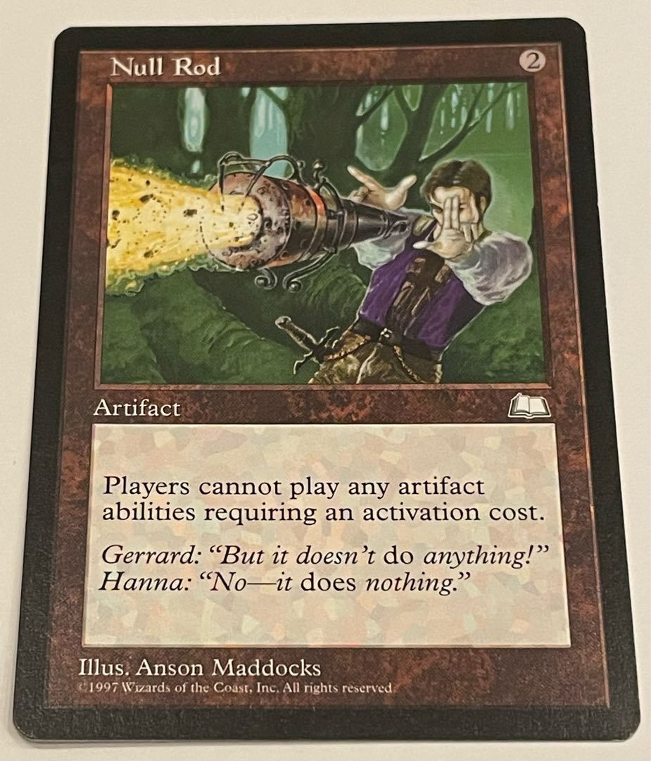 MTG 無のロッド / Null Rod 英語 画家サイン 希少 MTG 無のロッド